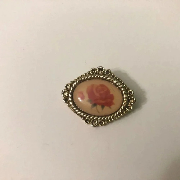 Vintage Camco Gods Love is with you  Always Roses Blessings Brooch Pin - Picture 10 of 14